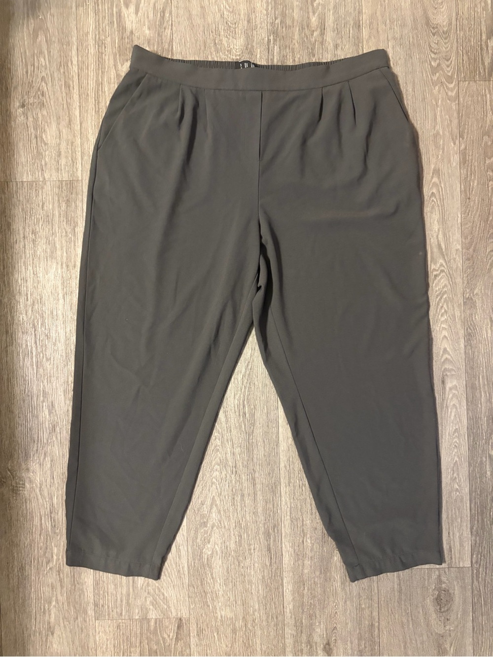 Alfani Black Pull On Ankle Pants Women’s Large Elastic Waist Tapered Career